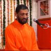 Swami Adhyatmanandaji speaking at the Satram