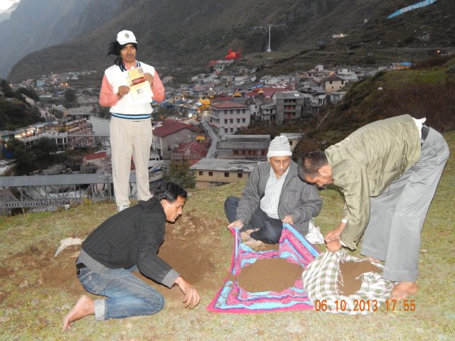 Collecting Earth from Brahmakapala