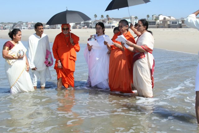 Invocation prayers before collection of water