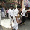 Sacred Gangajal being brought into the Ashram