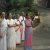 Poojya Swamijis devotees receiving the Earth and Water