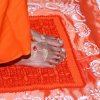 The Holy Lotus Feet decorated with chandan-kumkum